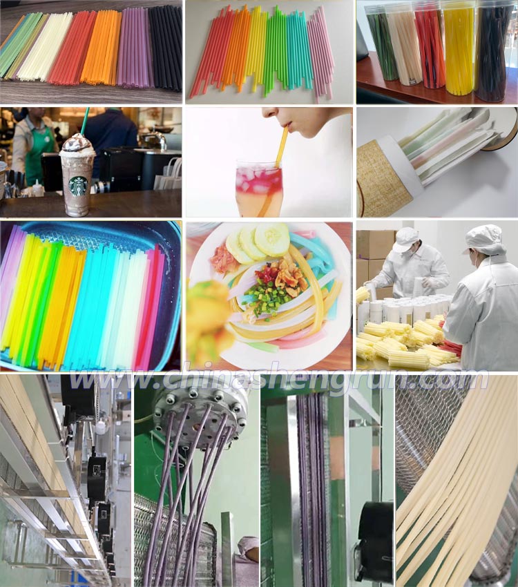 edible rice drinking straw production process
